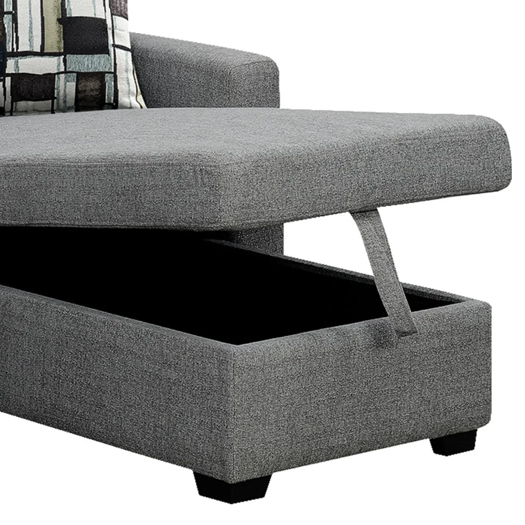 Sarantino Fontana Pullout Sofa Bed with Storage Chaise