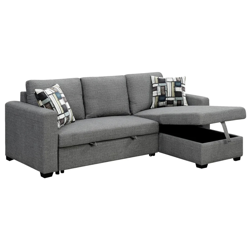 Sarantino Fontana Pullout Sofa Bed with Storage Chaise