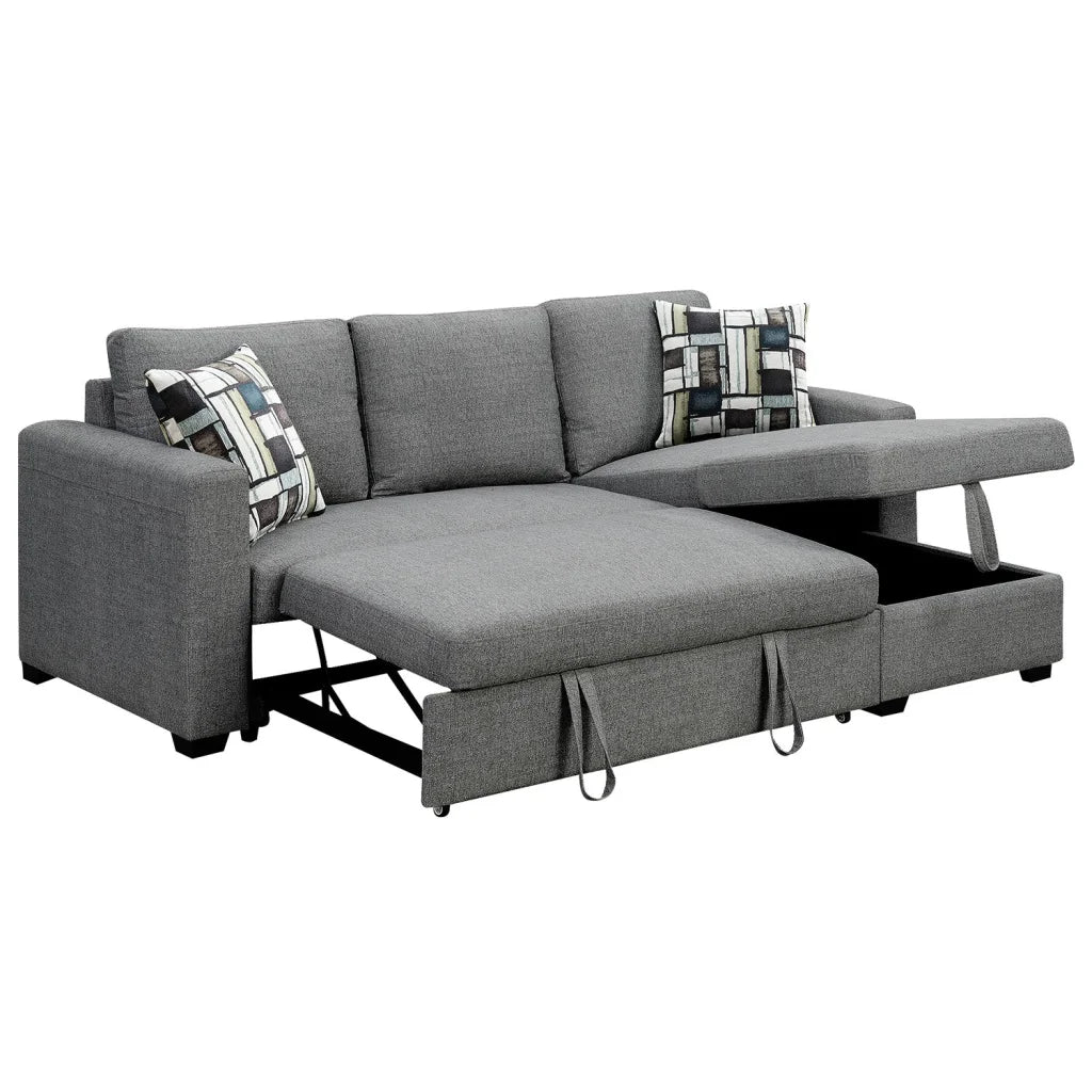 Sarantino Fontana Pullout Sofa Bed with Storage Chaise