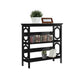 Sarantino Laurel 3-Tier Bookshelf Display Rack in Black