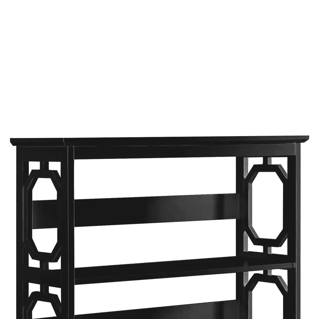 Sarantino Laurel 3-Tier Bookshelf Display Rack in Black