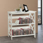 Sarantino Lucas 3-Tier Bookshelf Display Rack in White
