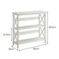 Sarantino Lucas 3-Tier Bookshelf Display Rack in White