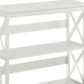 Sarantino Lucas 3-Tier Bookshelf Display Rack in White