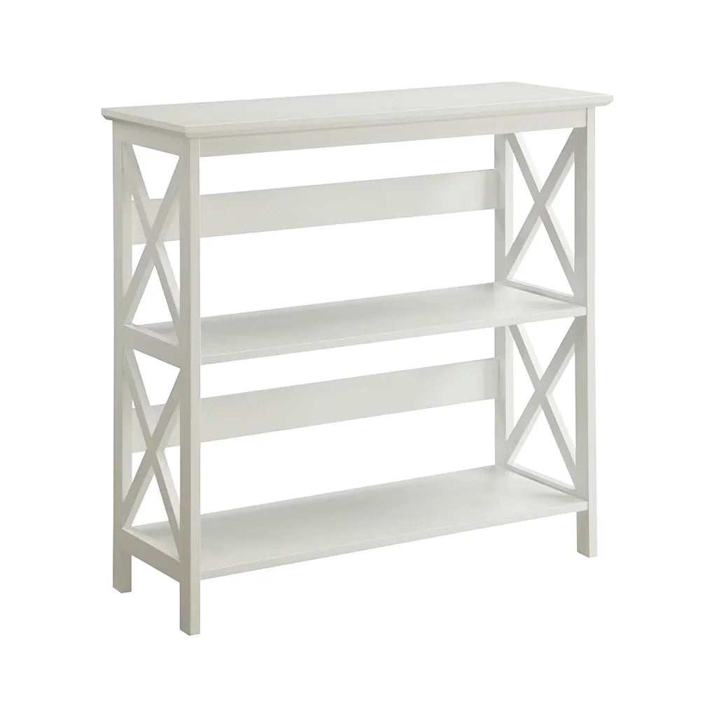 Sarantino Lucas 3-Tier Bookshelf Display Rack in White