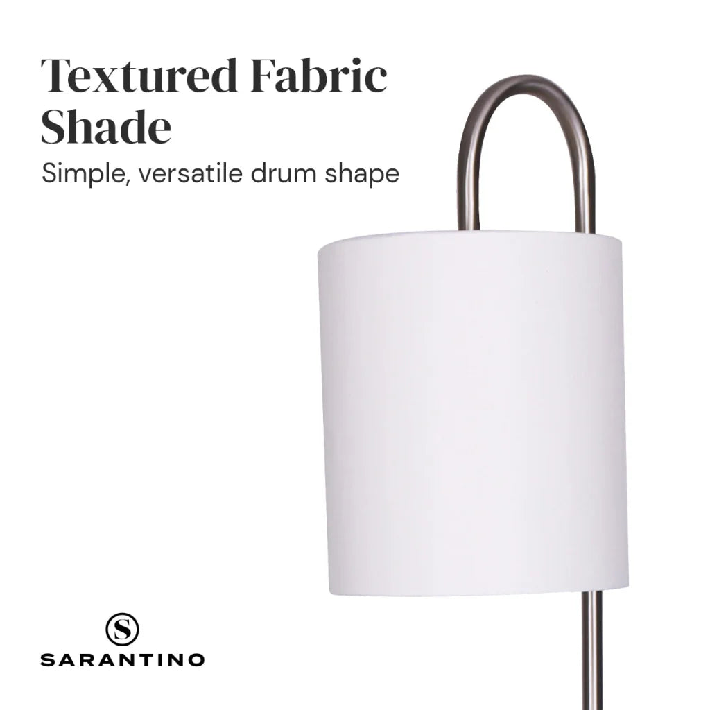 Sarantino Metal Floor Lamp with Glass Shelves - Home &