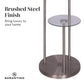 Sarantino Metal Floor Lamp with Glass Shelves - Home &