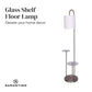 Sarantino Metal Floor Lamp with Glass Shelves - Home &
