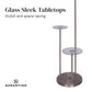 Sarantino Metal Floor Lamp with Glass Shelves - Home &