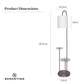Sarantino Metal Floor Lamp with Glass Shelves - Home &