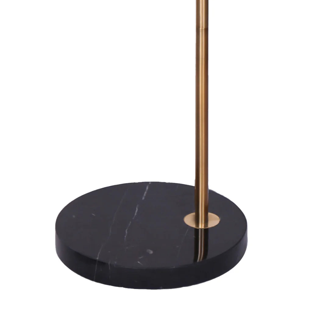 Sarantino Metal Floor Lamp With Opal Glass Shade - Home &