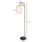 Sarantino Metal Floor Lamp With Opal Glass Shade - Home &