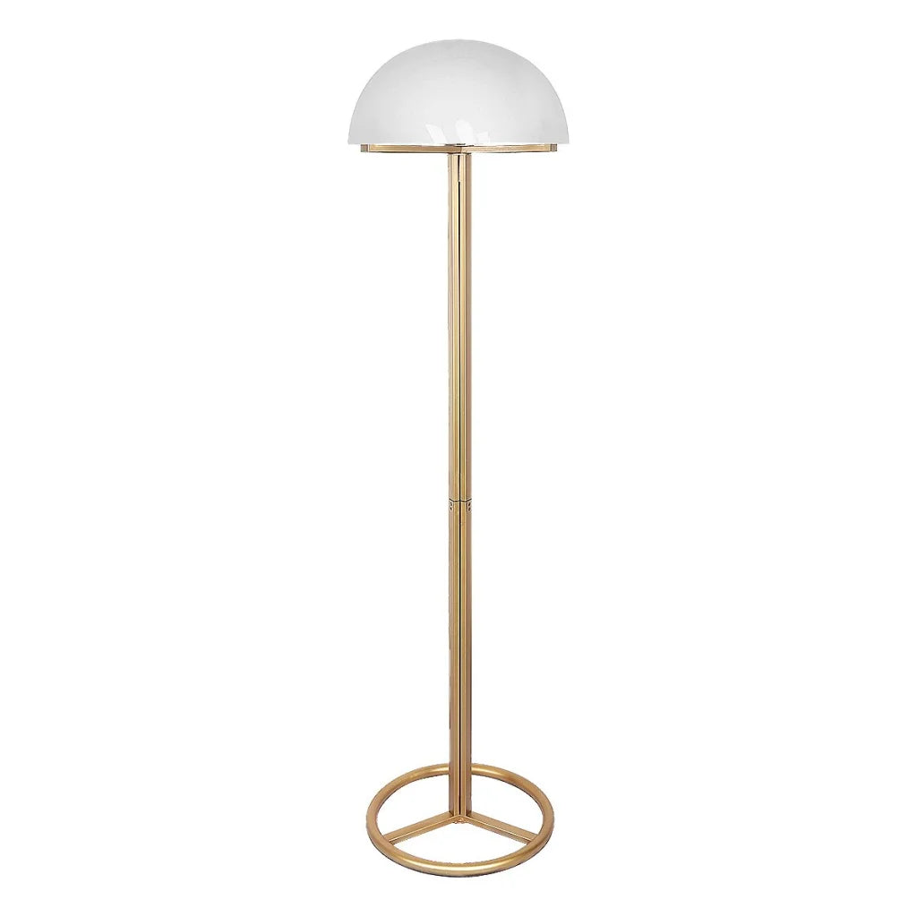 Sarantino Metal Floor Lamp with White Acrylic Shade