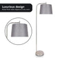 Sarantino Metal Task Floor Lamp Nickel Finish with Grey