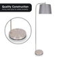 Sarantino Metal Task Floor Lamp Nickel Finish with Grey