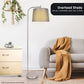 Sarantino Metal Task Floor Lamp Nickel Finish with Grey