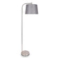 Sarantino Metal Task Floor Lamp Nickel Finish with Grey