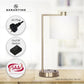 Sarantino Metal Task Lamp with USB Charging Port Antique