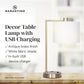 Sarantino Metal Task Lamp with USB Charging Port Antique