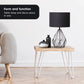Sarantino Metal Wire Table Lamp in Black Finish With Black