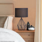 Sarantino Metal Wire Table Lamp in Black Finish With Black