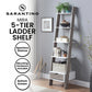 Sarantino Mira 5-tier Ladder Shelf In White And Grey Oak