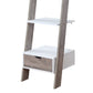 Sarantino Mira 5-tier Ladder Shelf In White And Grey Oak