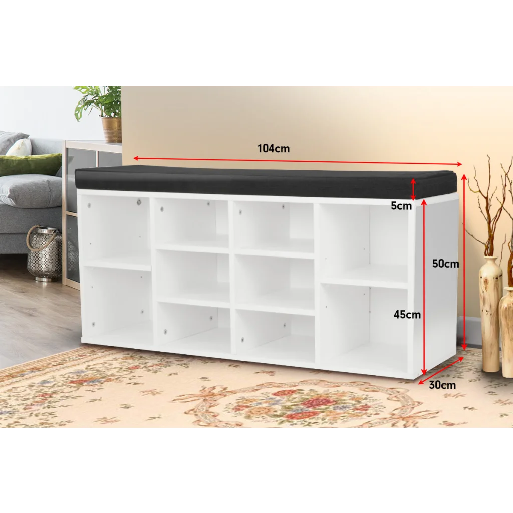 Sarantino New 10 Pairs Shoe Cabinet Rack Storage Organiser