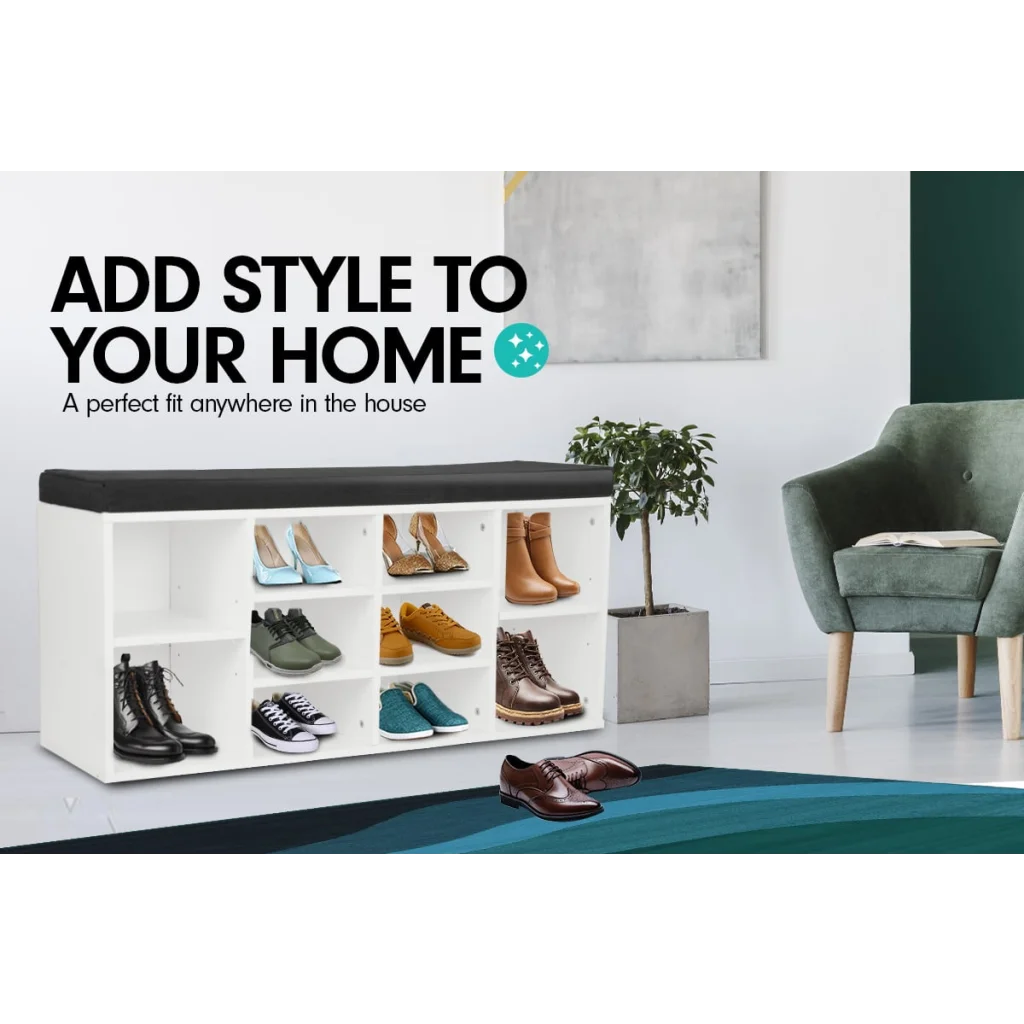 Sarantino New 10 Pairs Shoe Cabinet Rack Storage Organiser