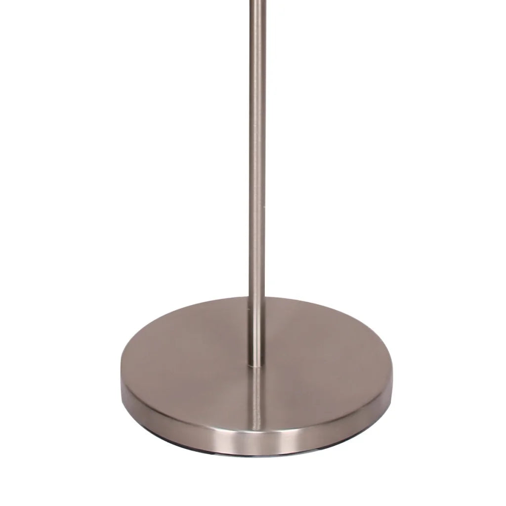 Sarantino Nickel Metal Arc Floor Lamp - Home & Garden >
