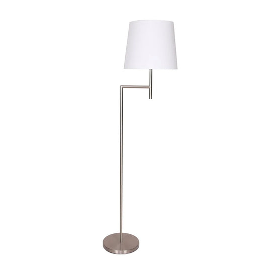 Sarantino Nickel Metal Arc Floor Lamp - Home & Garden >