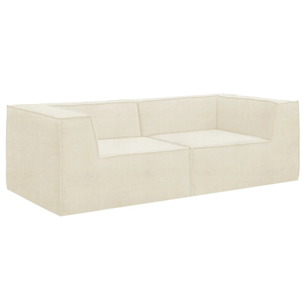 Sarantino Novi 3-Seater Modular Sofa with Ottoman in Cream