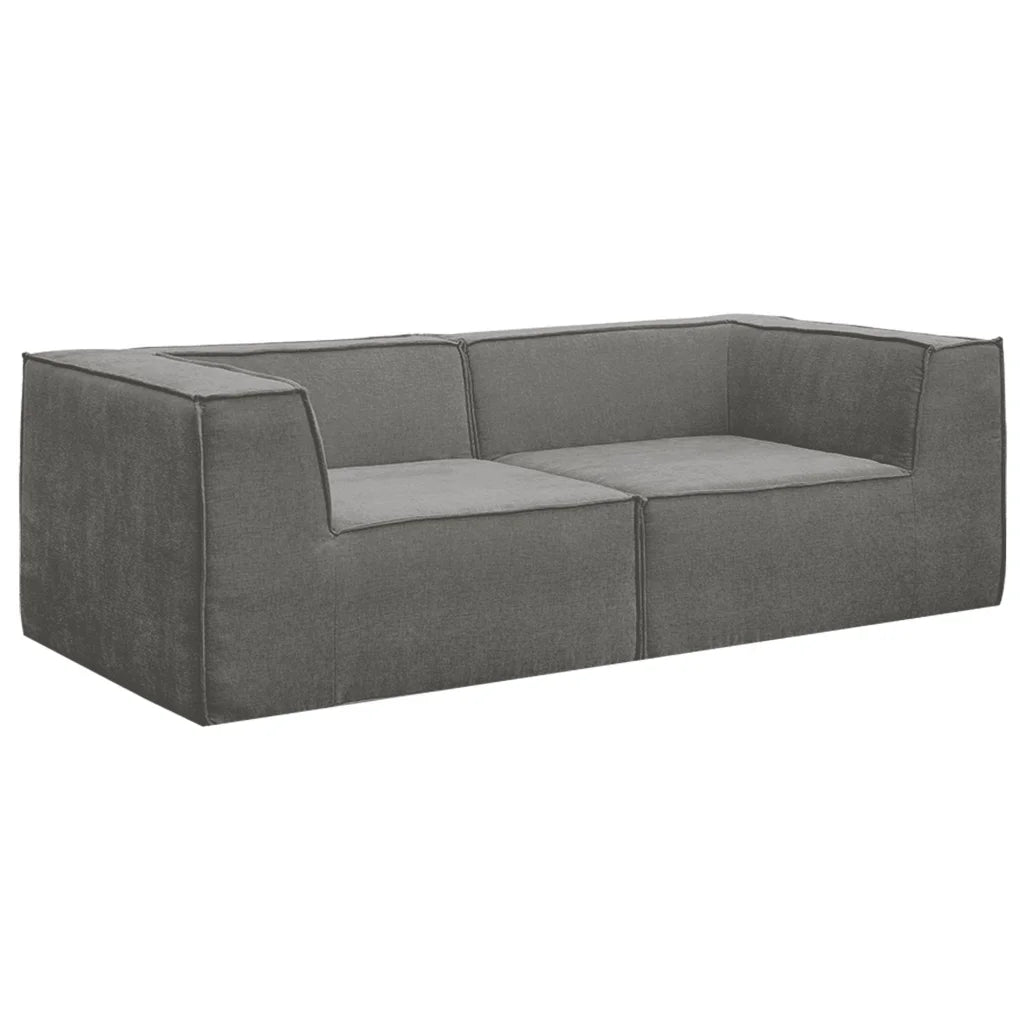 Sarantino Novi 3-Seater Modular Sofa with Ottoman in Grey
