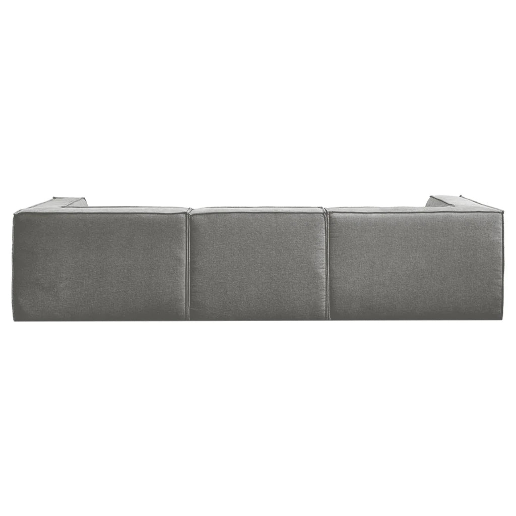 Sarantino Novi 3-Seater Modular Sofa with Ottoman in Grey