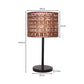 Sarantino Rattan Desk Lamp With Black Marble Base - Home &