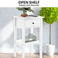 Sarantino Rue Bedside Table in White - Furniture > Bar