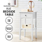 Sarantino Rue Bedside Table in White - Furniture > Bar