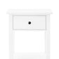 Sarantino Rue Bedside Table in White - Furniture > Bar