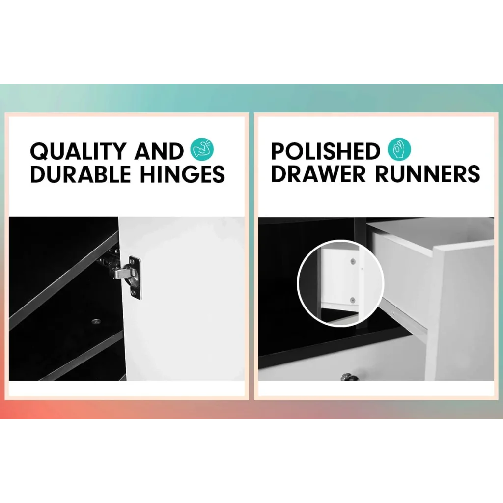 Sarantino Shoe Rack Cabinet Wooden Storage Organiser Shelf