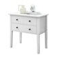 Sarantino Sven Bedside Table Night Stand - White