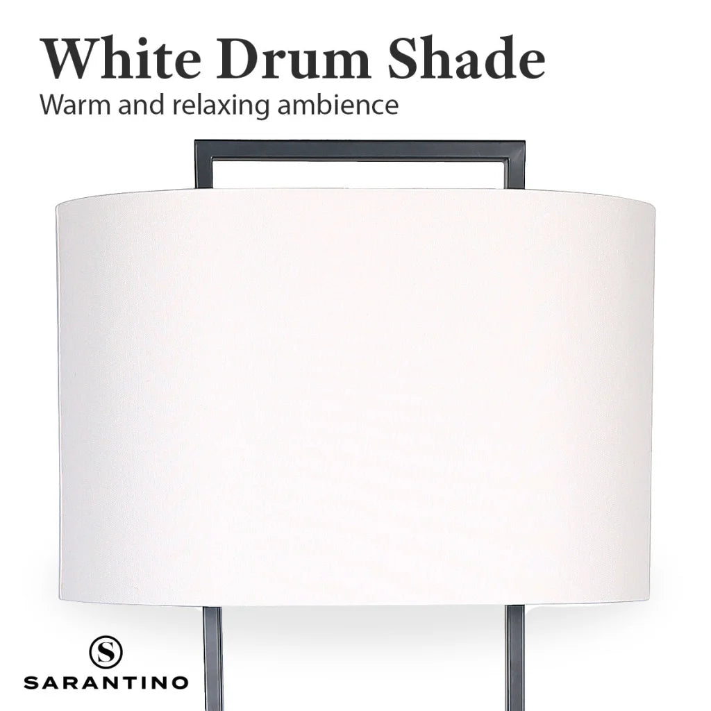 Sarantino Wood Floor Lamp in Cherry Finish - Home & Garden