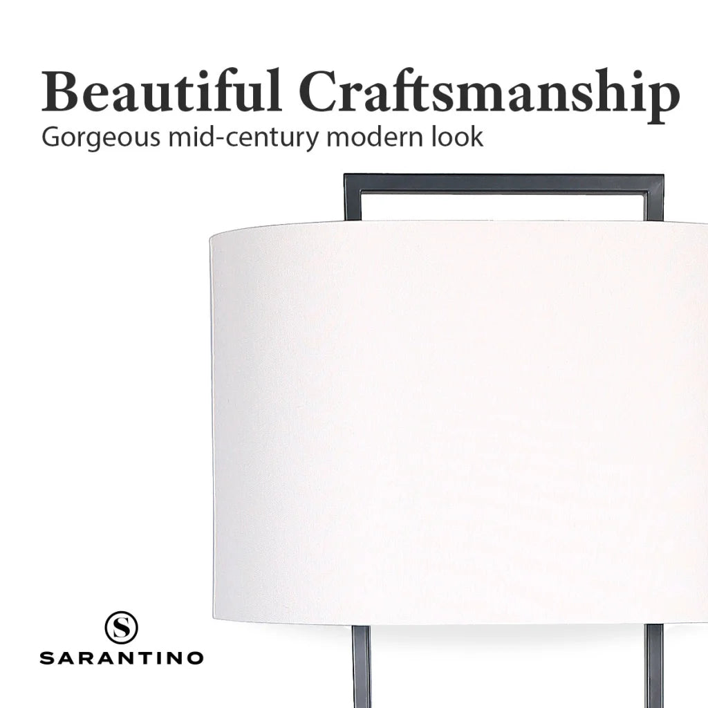 Sarantino Wood Floor Lamp in Cherry Finish - Home & Garden