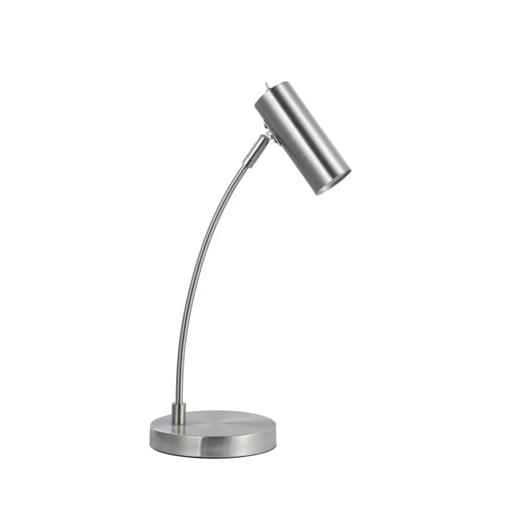 Sarla Table Lamp - Satin Chrome - Home & Garden