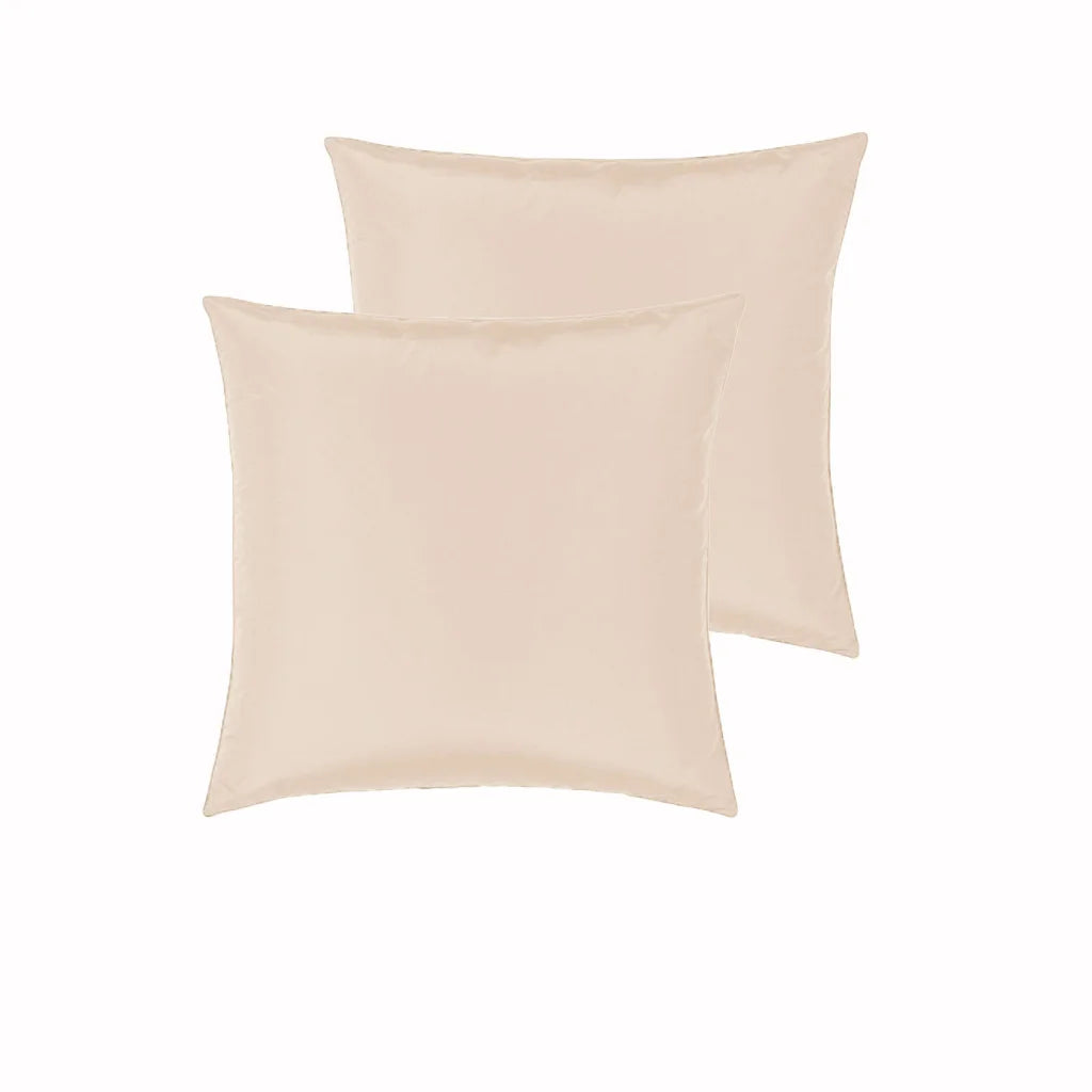 Satin European Pillowcases PepperMill Pair - Apricot - Home