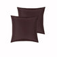 Satin European Pillowcases PepperMill Pair - Chocolate