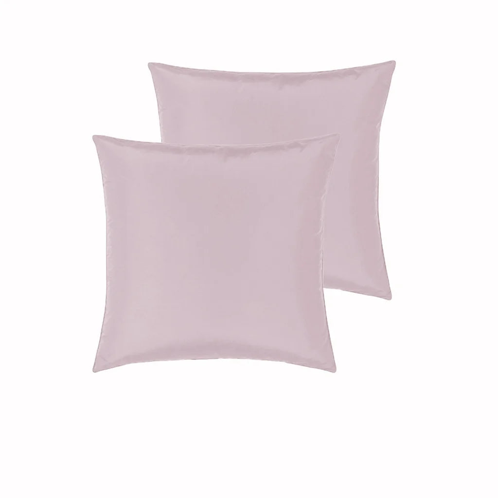 Satin European Pillowcases PepperMill Pair - Coral - Home &