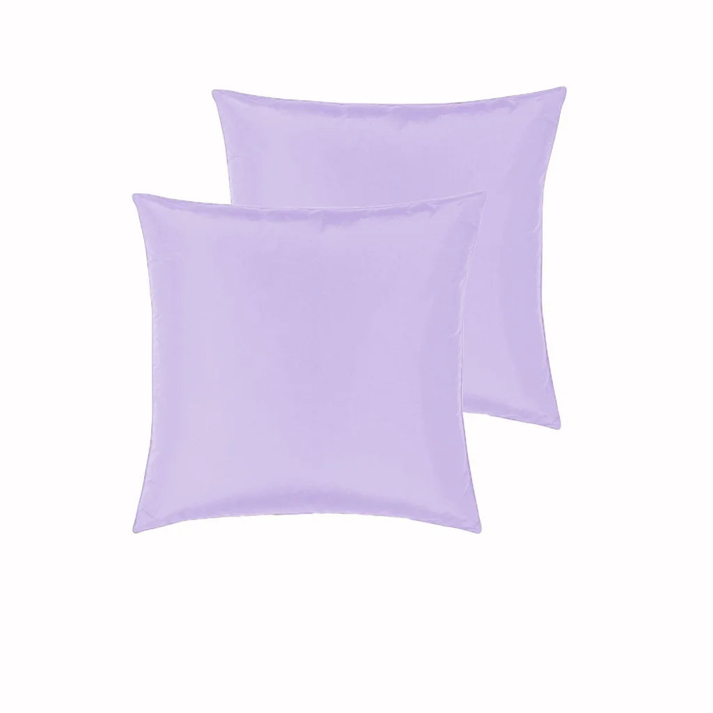 Satin European Pillowcases PepperMill Pair - Lilac - Home &