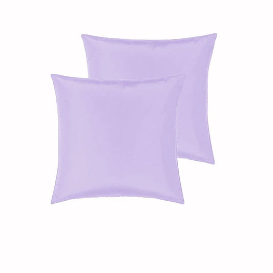 Satin European Pillowcases PepperMill Pair - Lilac - Home &