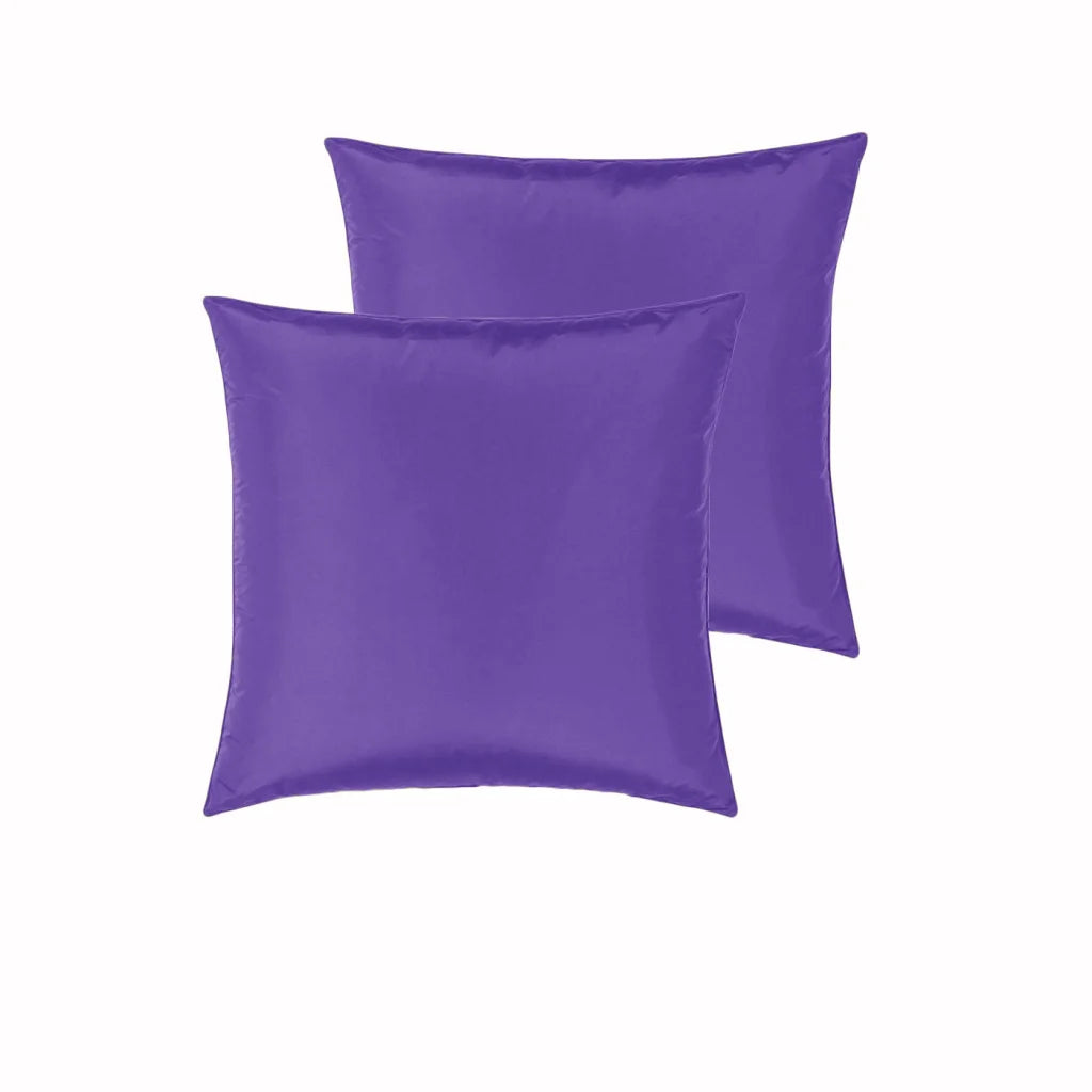 Satin European Pillowcases PepperMill Pair - Purple - Home