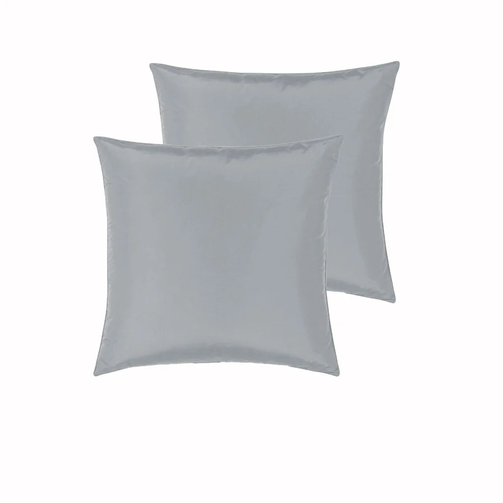 Satin European Pillowcases PepperMill Pair - Silver - Home